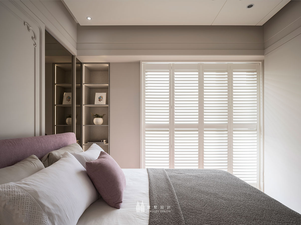 百葉窗造型的室內設計案例，增加風格層次感