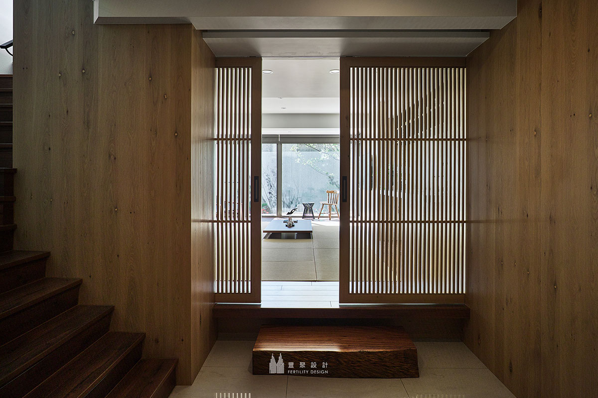木格柵拉門創造日式禪風的室內設計風格