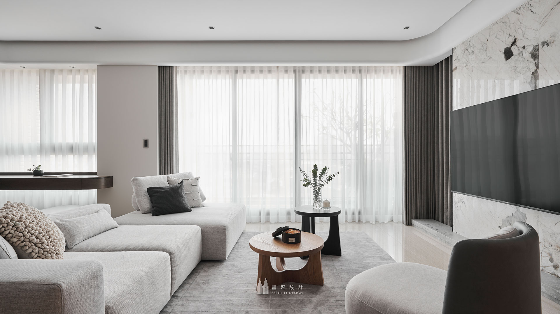 現代風設計、輕奢風、客廳設計、 living area、living room design