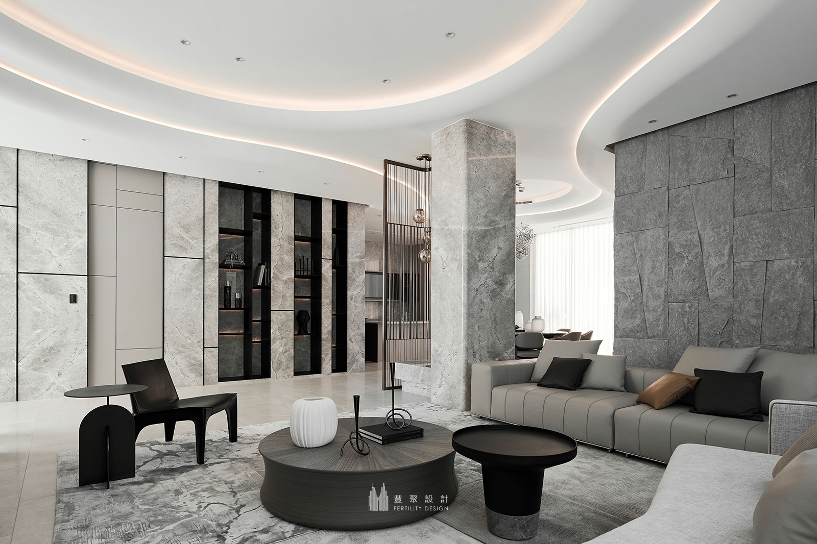 自地自建、獨棟別墅、豪宅設計、客廳設計、luxury living area、living room design